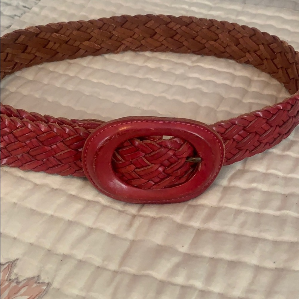 Red leather vintage belt
